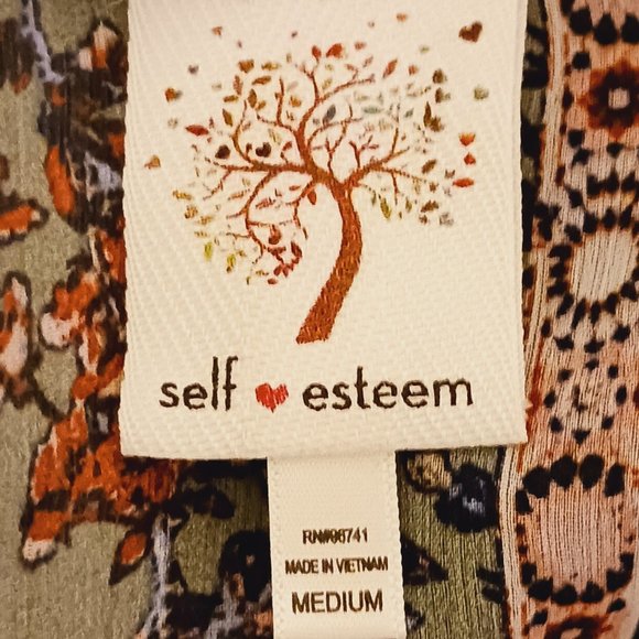 Self Esteem Boho Style Sheer Vest With Crochet Top | EUC | Medium - Picture 8 of 11